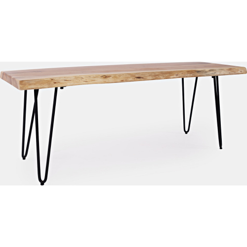 Nature's Edge 48" Dining Bench in Natural Acacia Wood & Iron